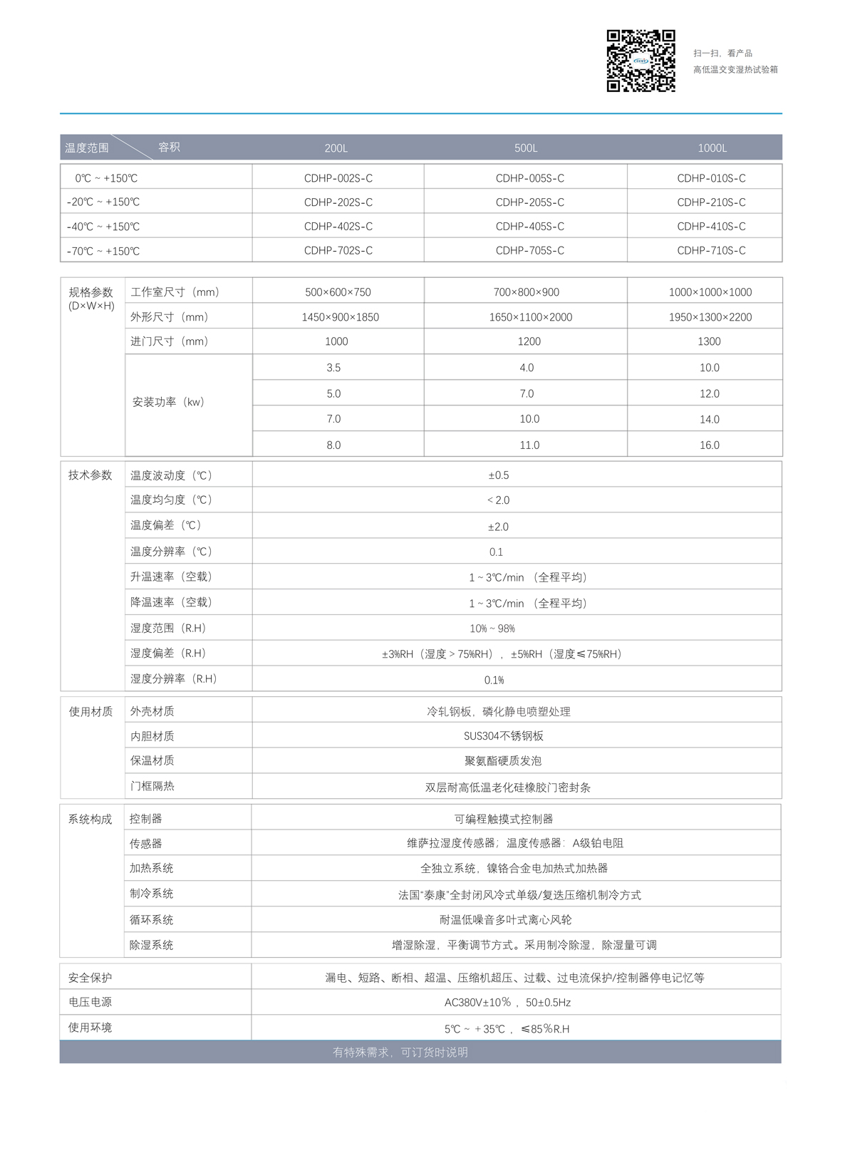 高低溫交變濕熱試驗(yàn)箱技術(shù)參數(shù)